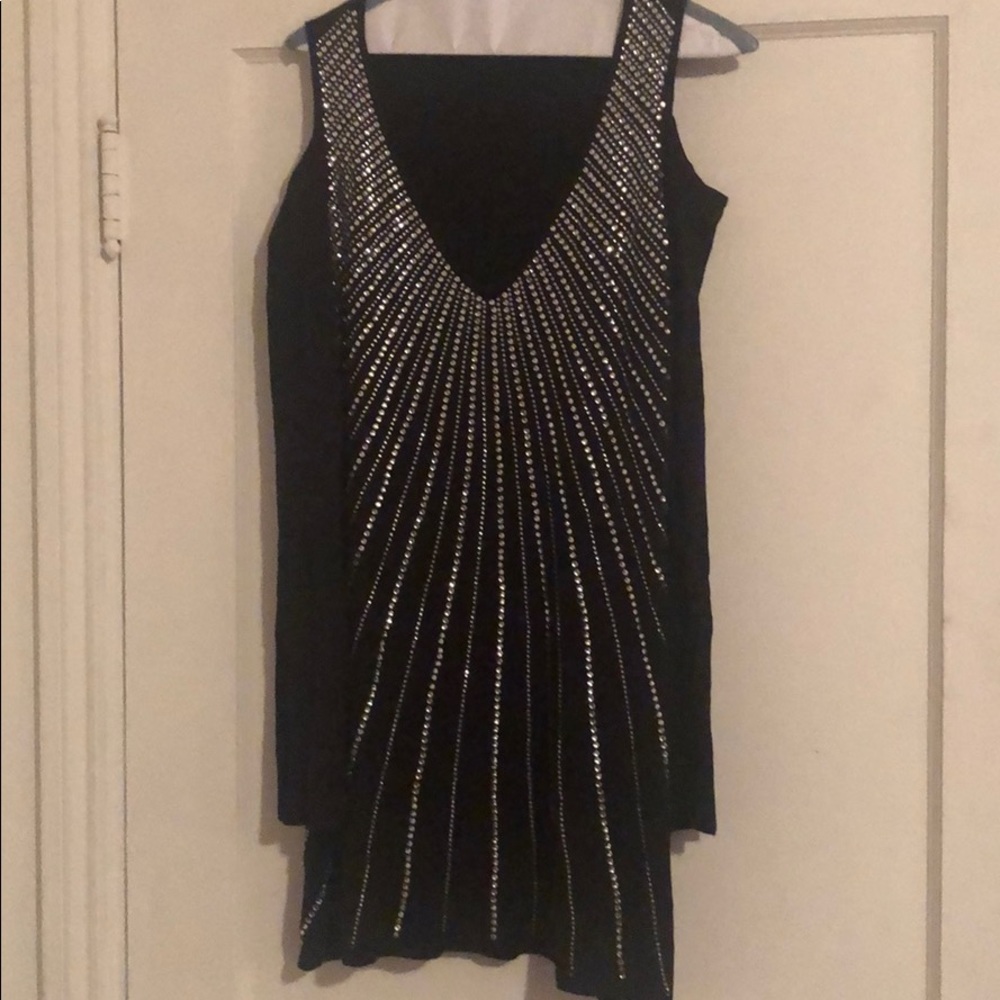 Fontana Silver beaded long sleeve top